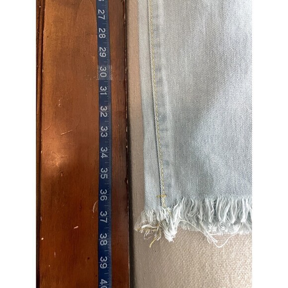 Palmer Heritage Distressed Hem High Rise Wide Leg Jeans Woman's Size 31 - Picture 8 of 16